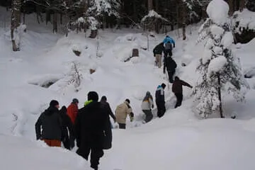 Teambuilding in winterlichen Bedingungen